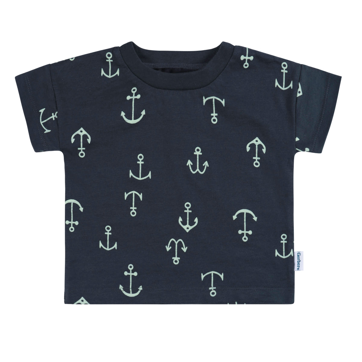2-Piece Baby Boys Anchor T-Shirt and Shorts, view 2