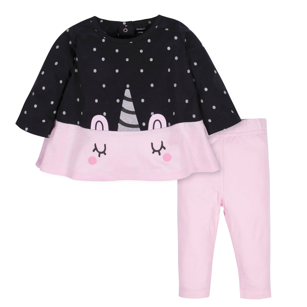 2-Piece Baby Girls Unicorn Tunic and Legging Set