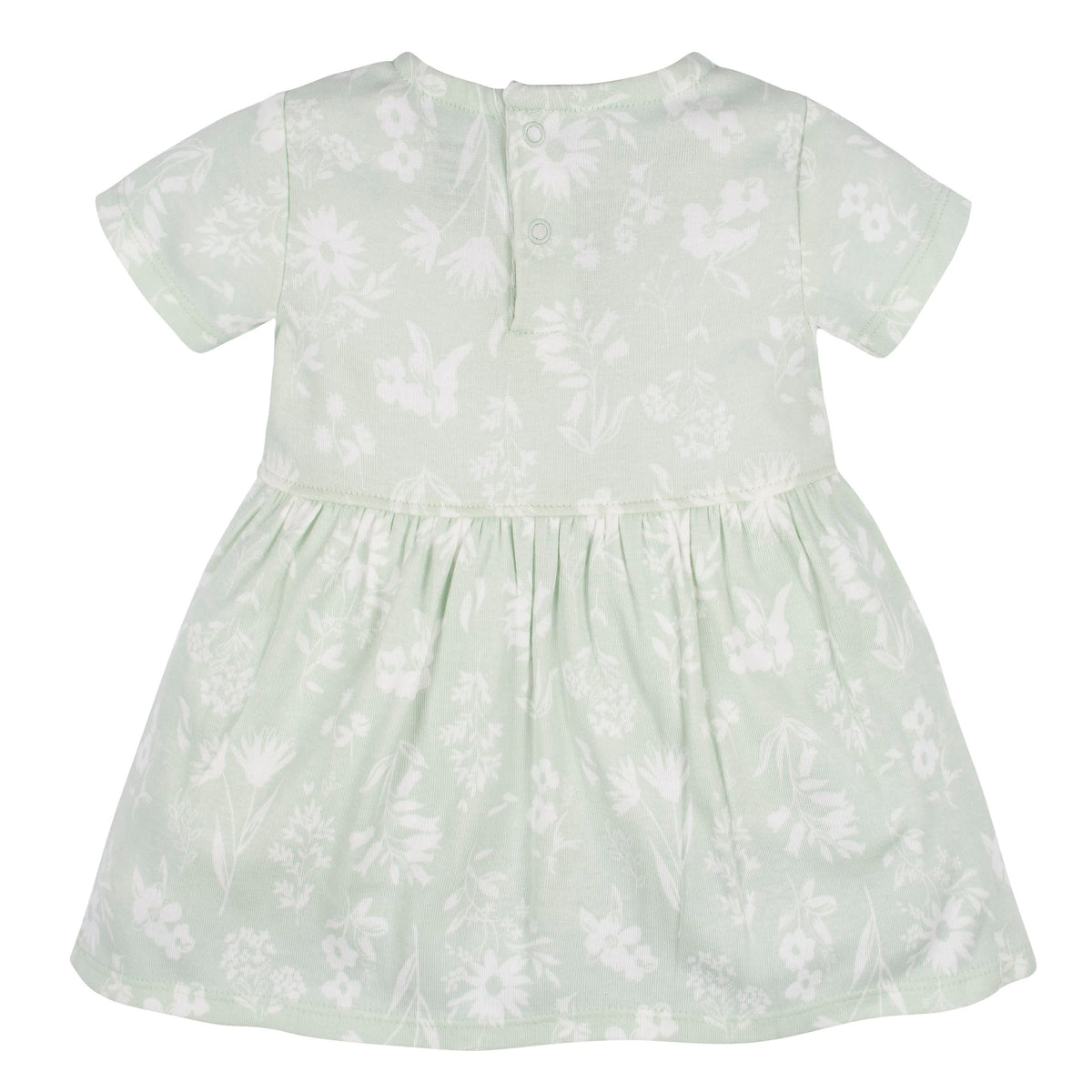 Baby Girls Wildflower Short Sleeve Pocket Dress, view 3