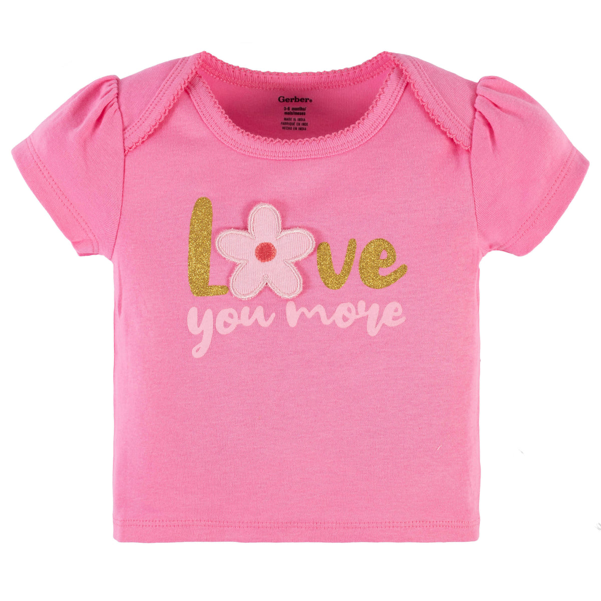 4-Piece Baby Girls Summer Blossom Onesies Bodysuit, Tee, Skort & Pant Set, view 2