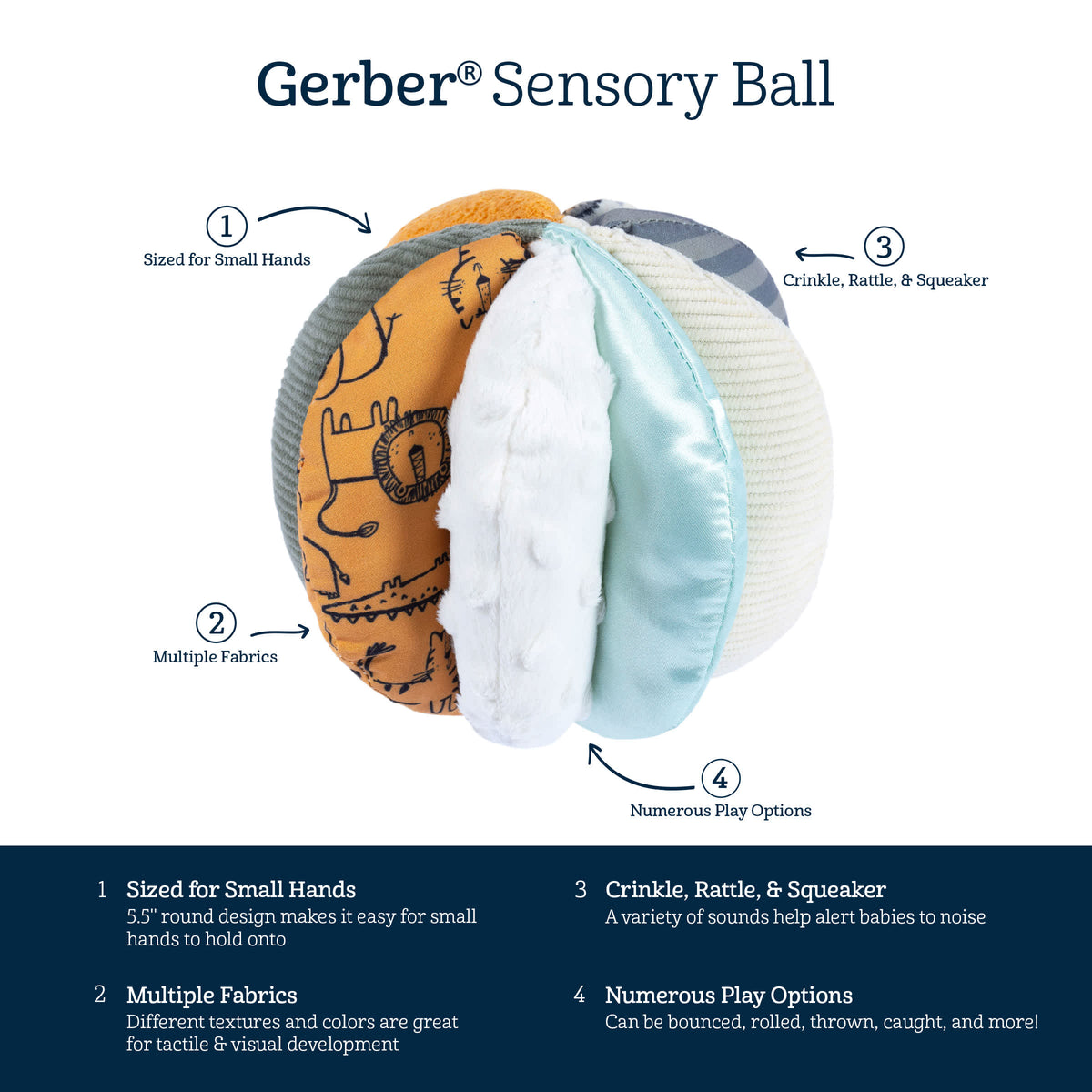 Baby Cheetah Sensory Ball, view 5