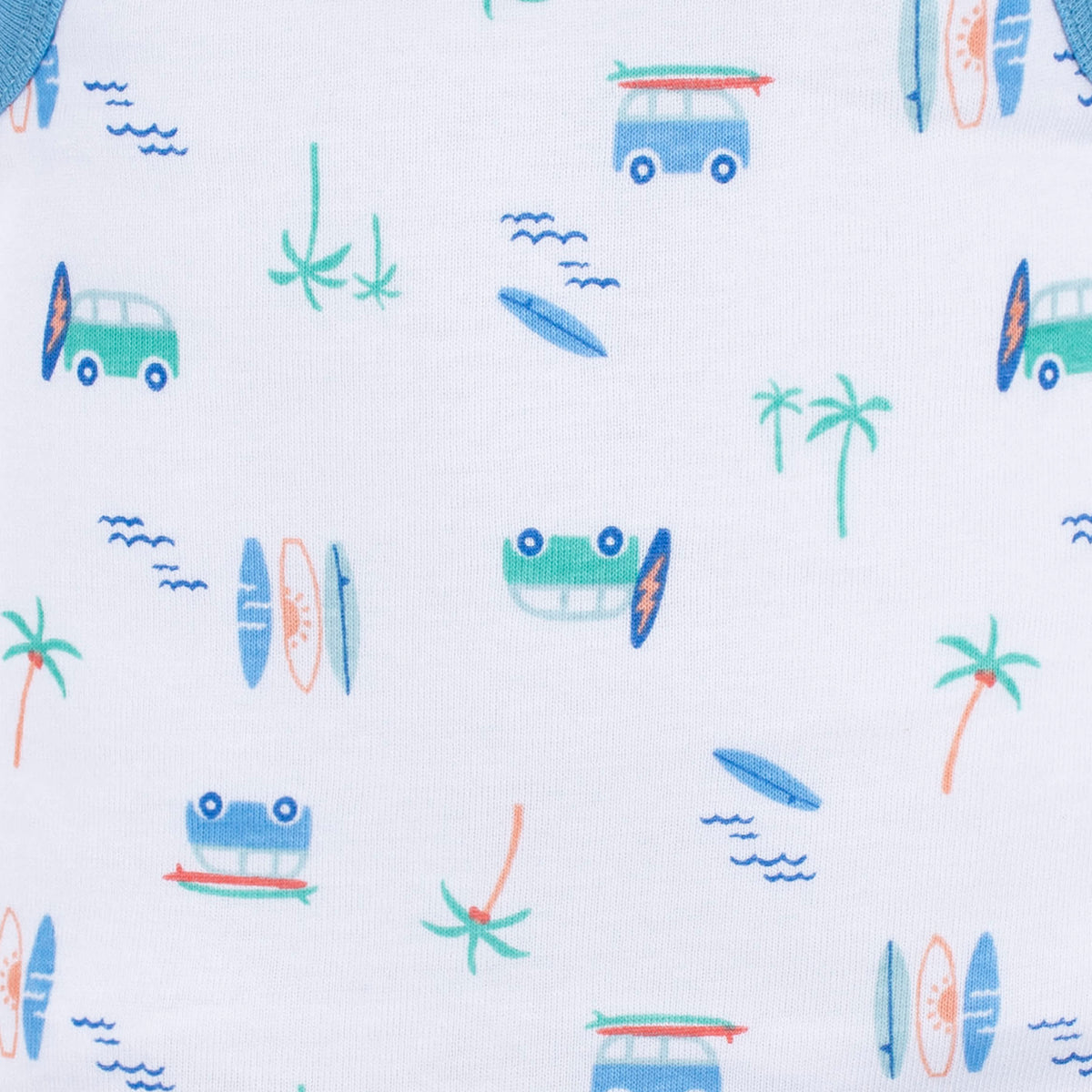 4-Pack Baby Boys Surf Beach Sleeveless Onesies Bodysuits, view 5