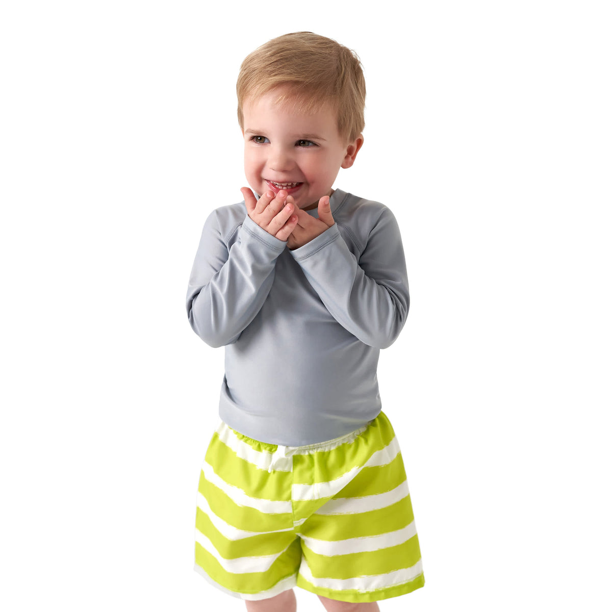 Baby & Toddler Neutral Grey Rashguard, view 2