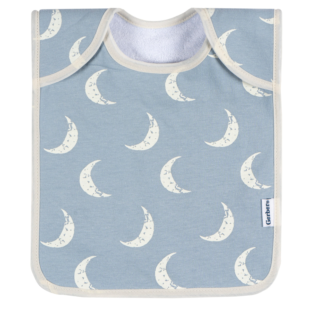 8-Pack Baby Boys Multi Blue Grey Lap Shoulder Bibs, view 3