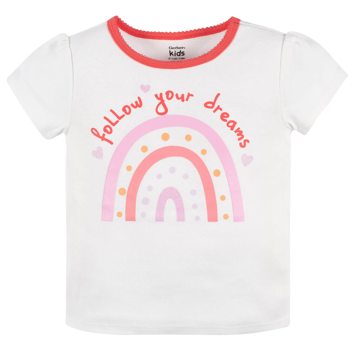 4-Piece Infant & Toddler Girls Rainbow Dreams Tees, Skorts & Pants Set, view 4