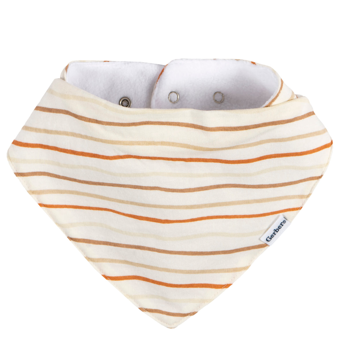 10-Pack Baby Neutral Multi Rust Bandana Bib, view 2