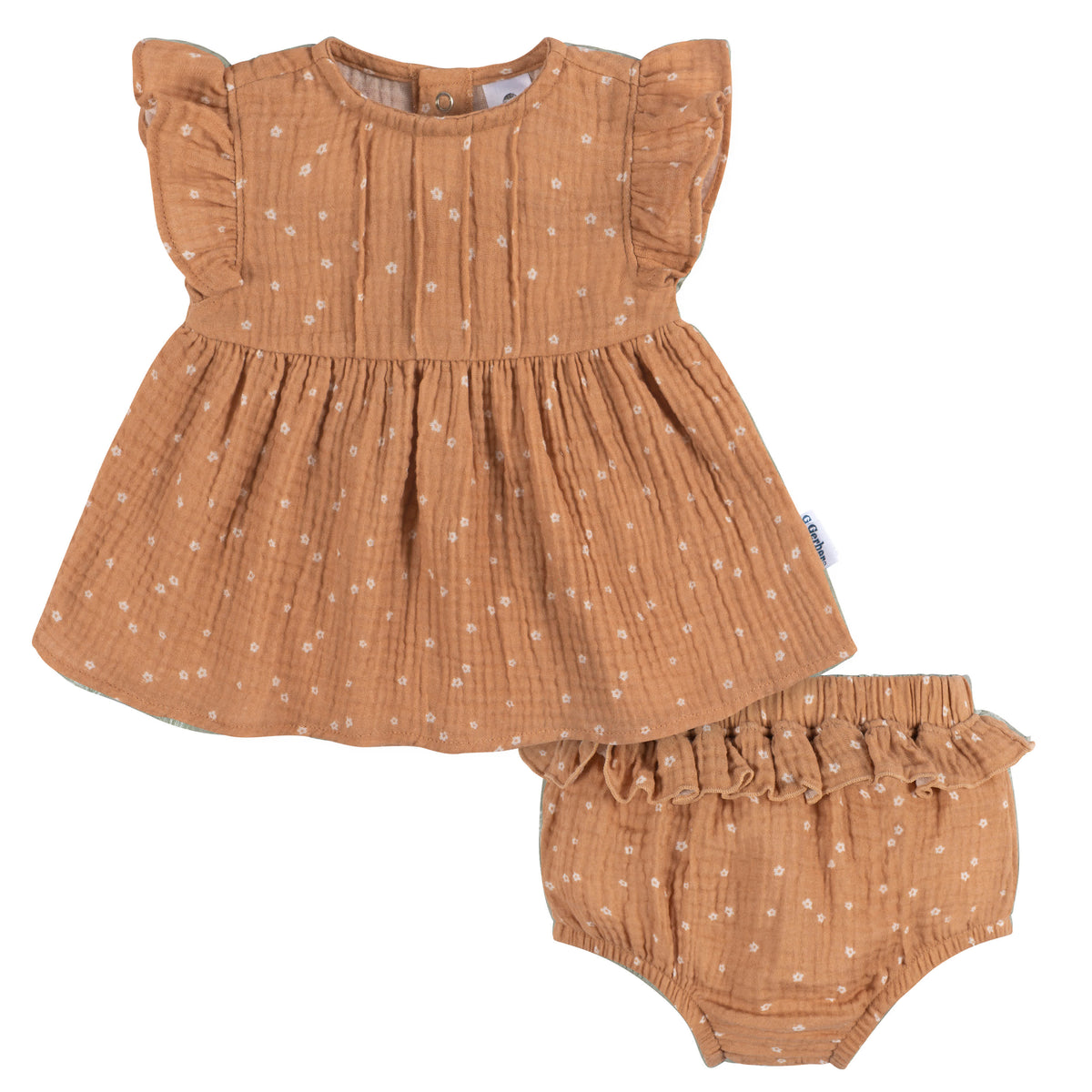 2-Piece Baby Girls Ditsy Floral Tunic and Diaper Cover