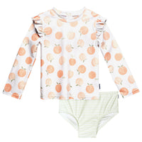2-Piece Infant & Toddler Girls Peaches Rashguard Set