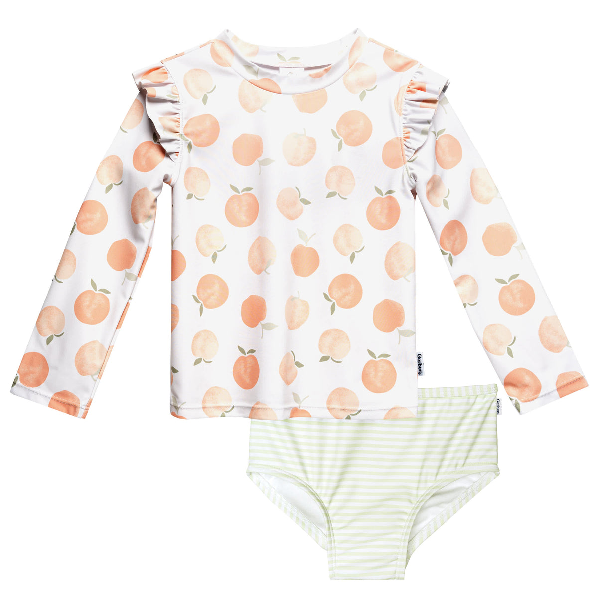2-Piece Infant & Toddler Girls Peaches Rashguard Set