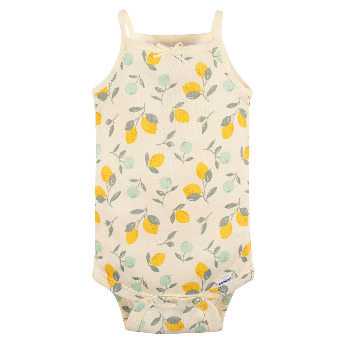 4-Pack Baby Girls Little Lemon Sleeveless Onesies Bodysuits, view 8