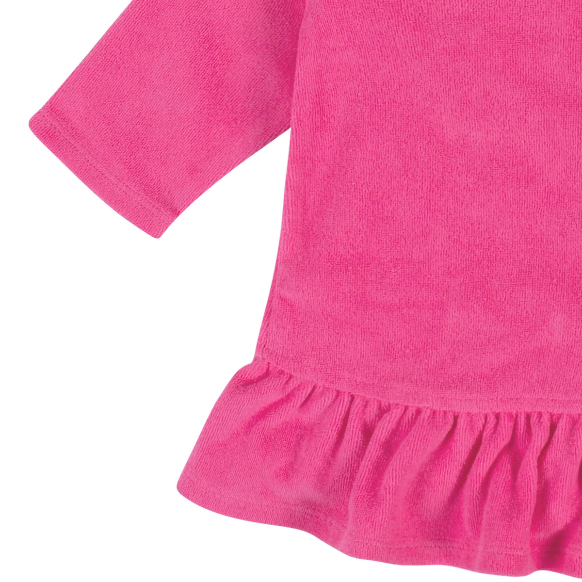 Baby & Toddler Girls Pink Zipper Hoodie Terry Coverup, view 5