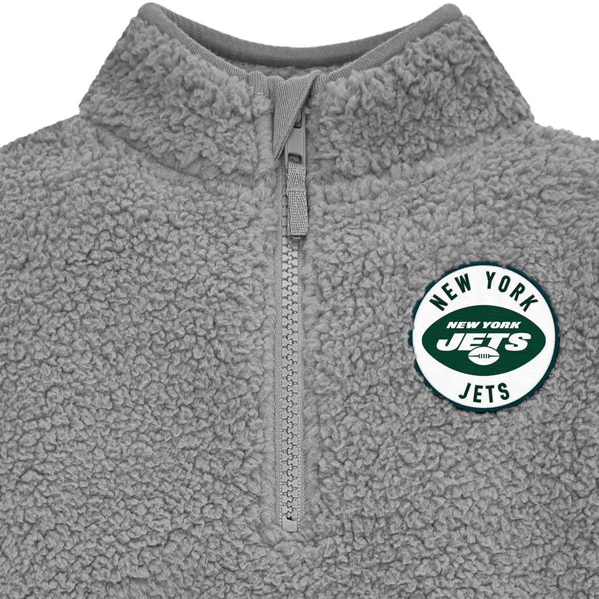 Infant & Toddler Boys Jets 1/4 Zip Sherpa Top, view 2