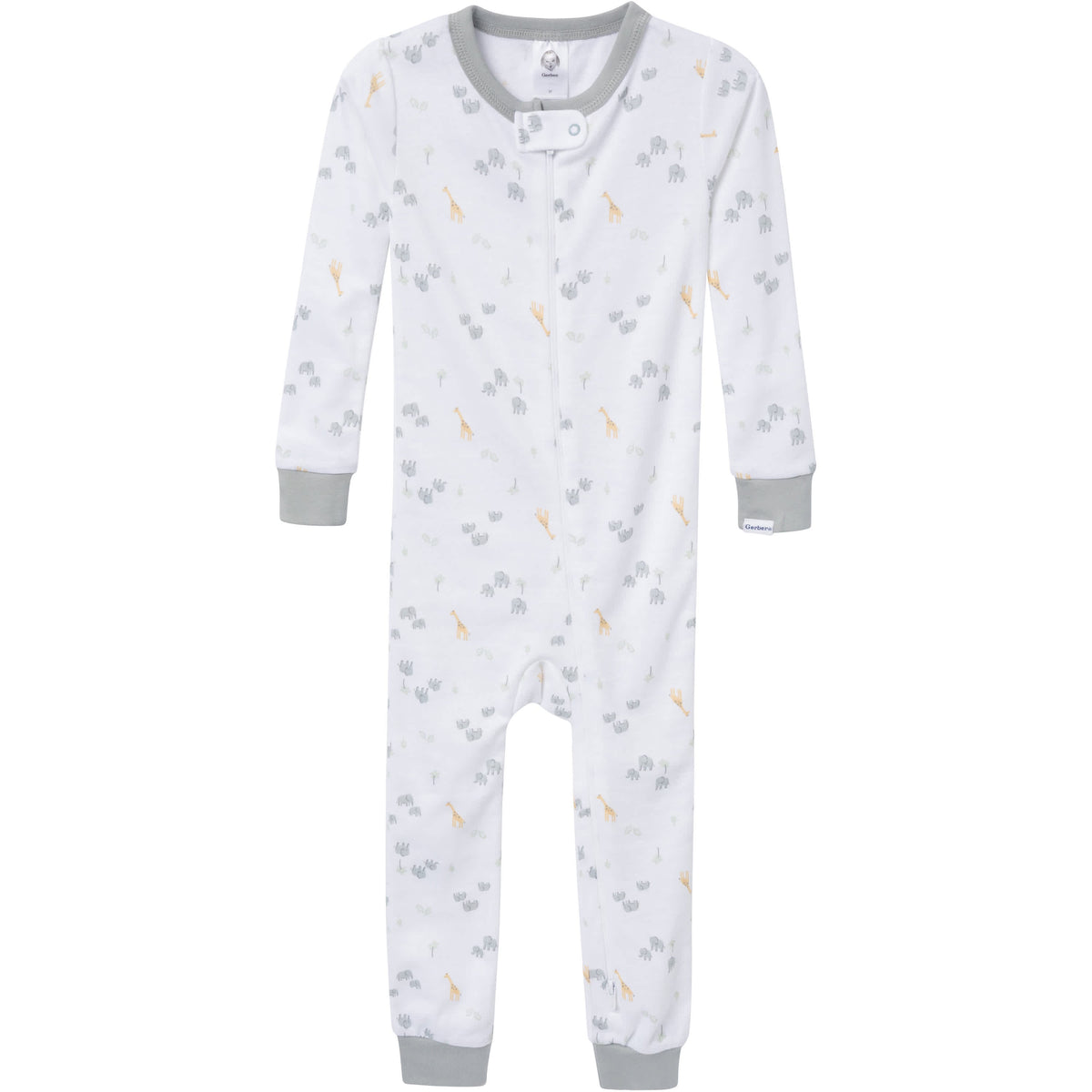 3-Pack Baby & Toddler Neutral Safari Snug-Fitting Footless Pajamas, view 2