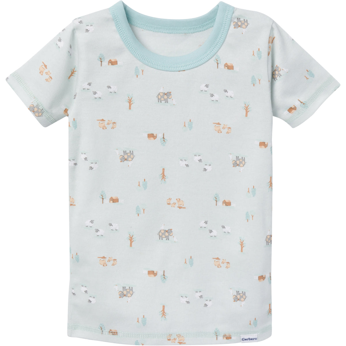 4-Piece Infant & Toddler Neutral Farm Pajamas Set, view 4