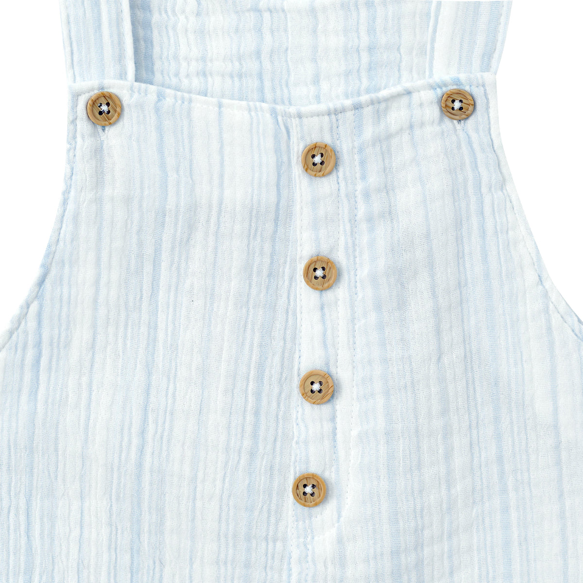 Infant & Toddler Stripes Gauze Shortall, view 2