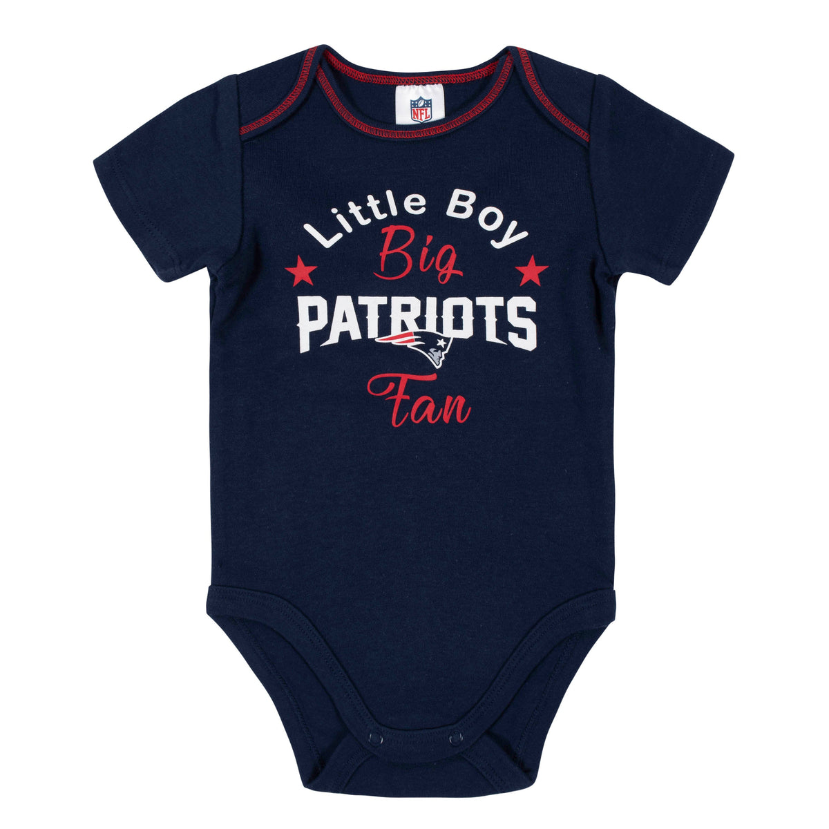 Baby Boys 3-Piece New England Patriots Bodysuit, Gown, and Cap Set, view 2