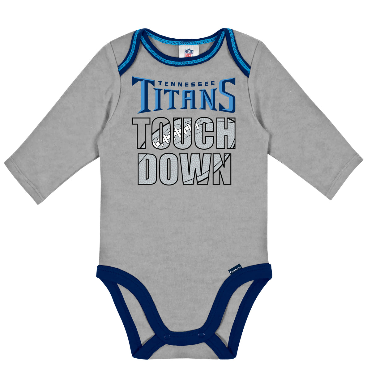 2-Pack Baby Boys Titans Long Sleeve Bodysuits, view 3