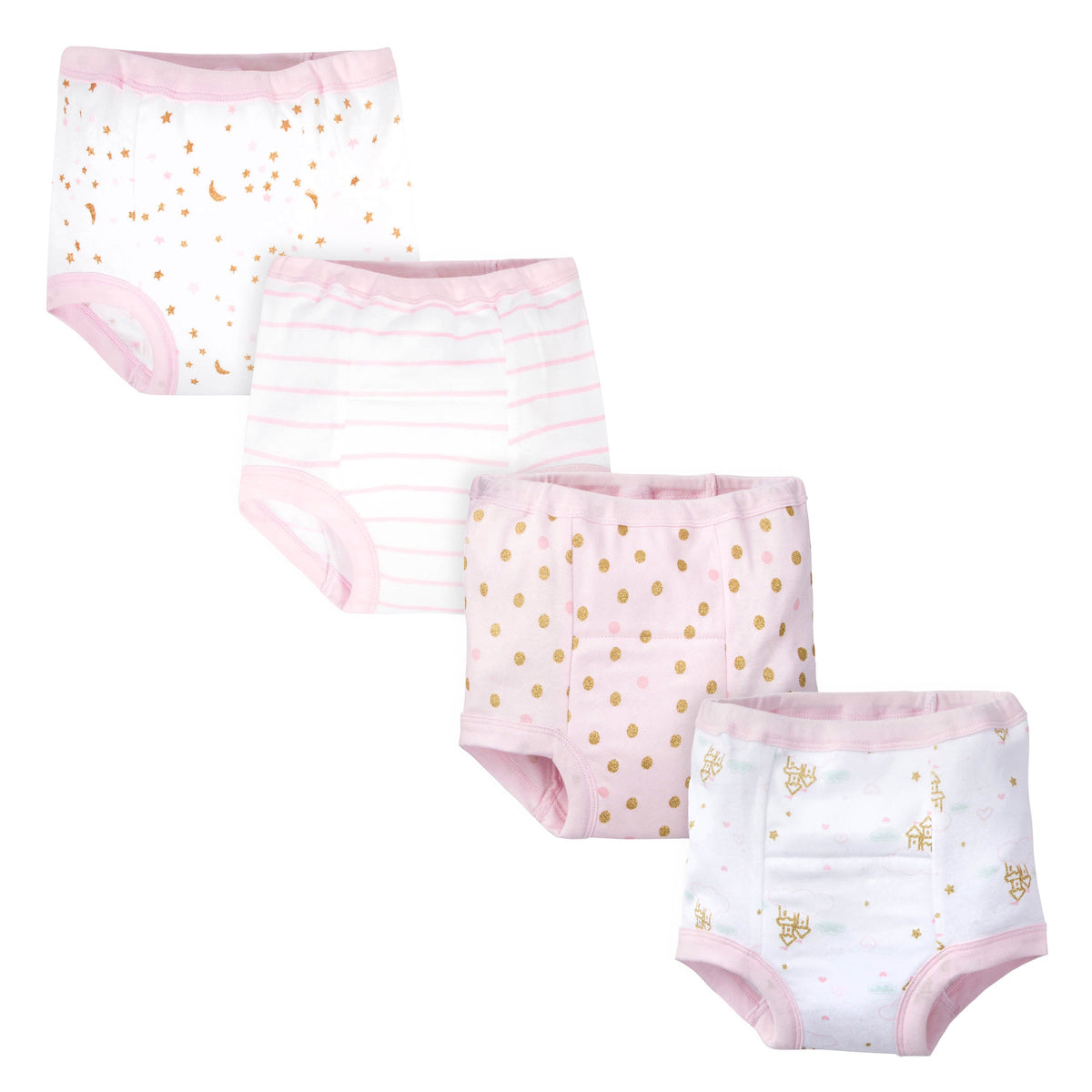 4-Pack Girls Castle Training Pants