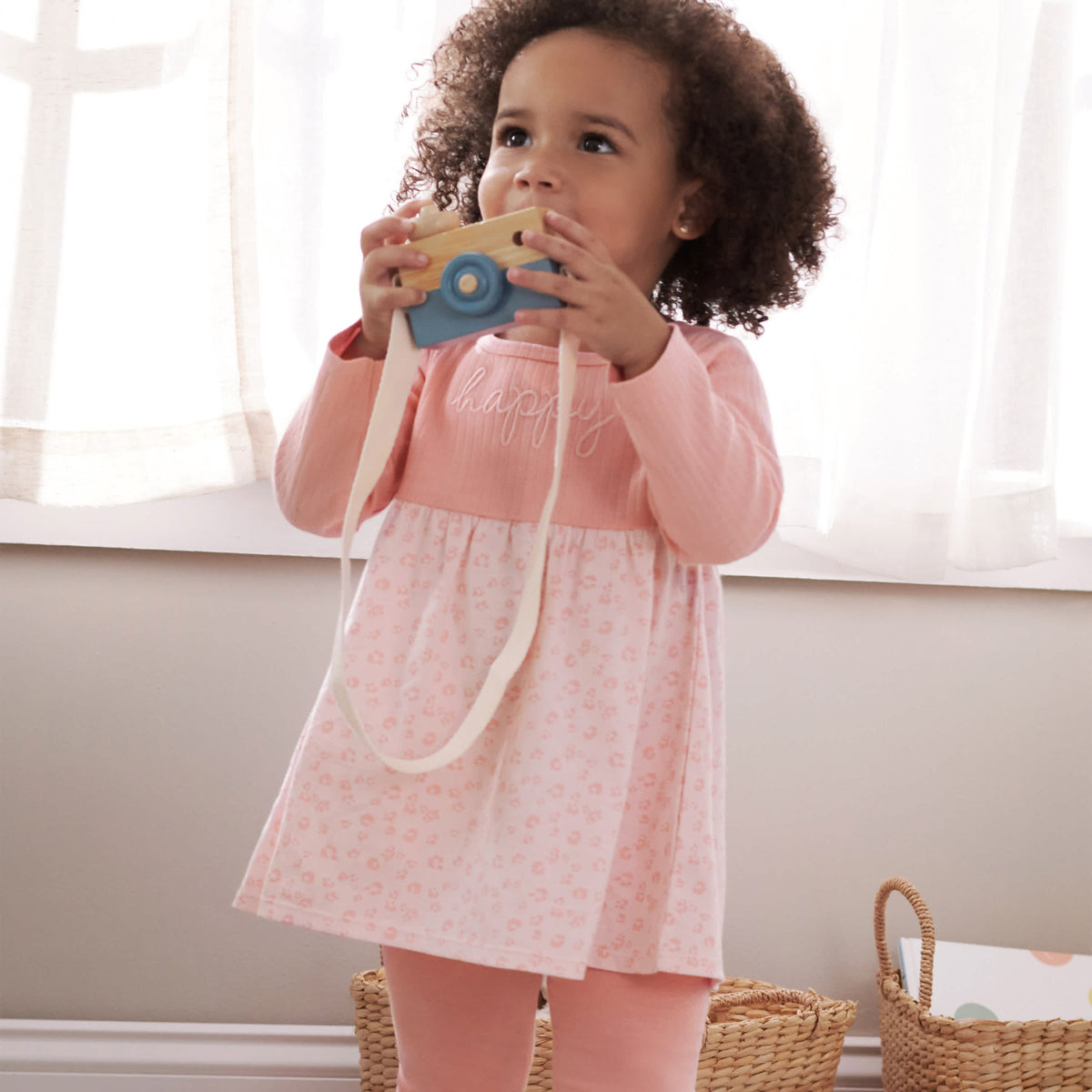 2-Piece Baby & Toddler Girls Leopard Dress & Legging Set, view 6