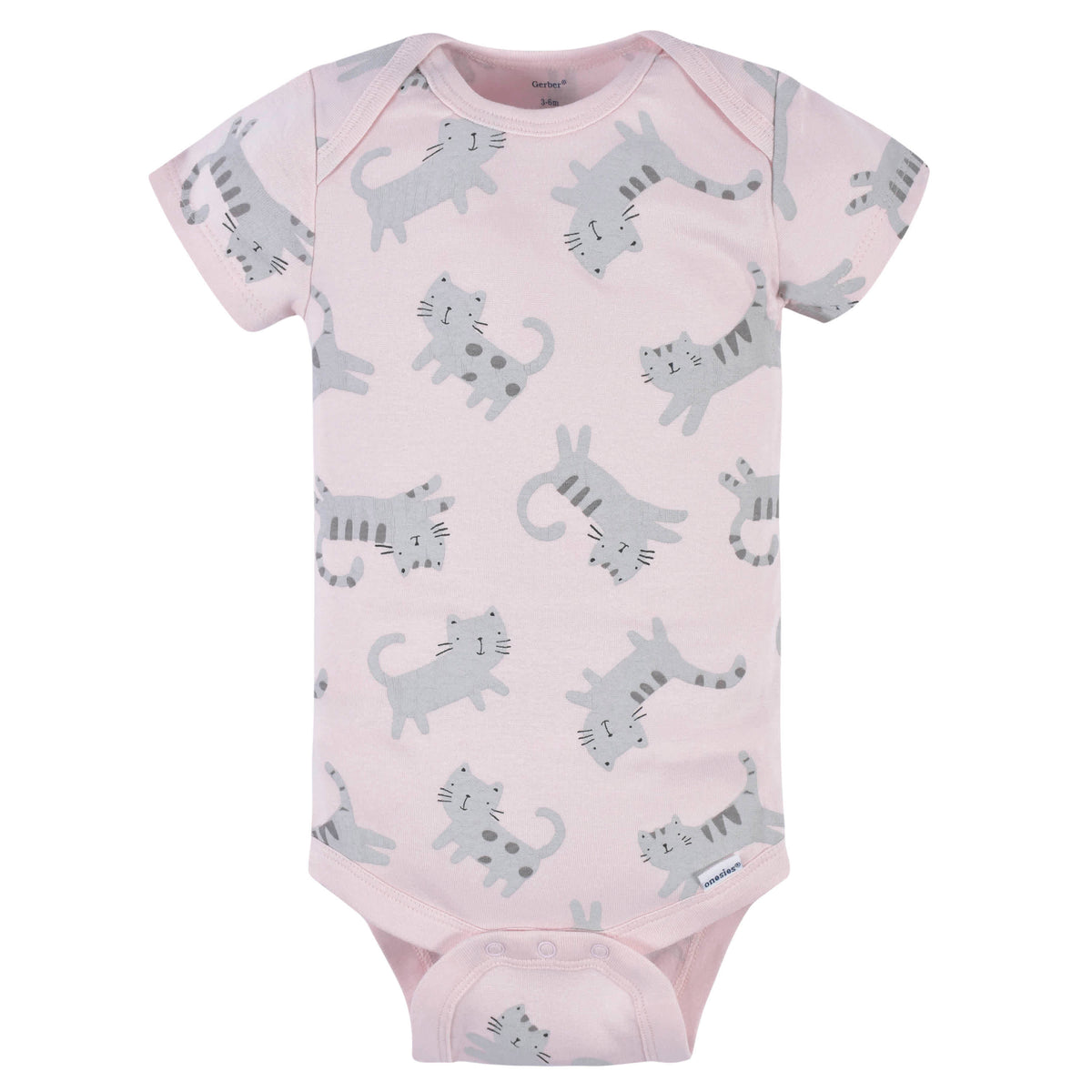 3-Pack Baby Girls Floral Short Sleeve Onesies Bodysuits, view 6
