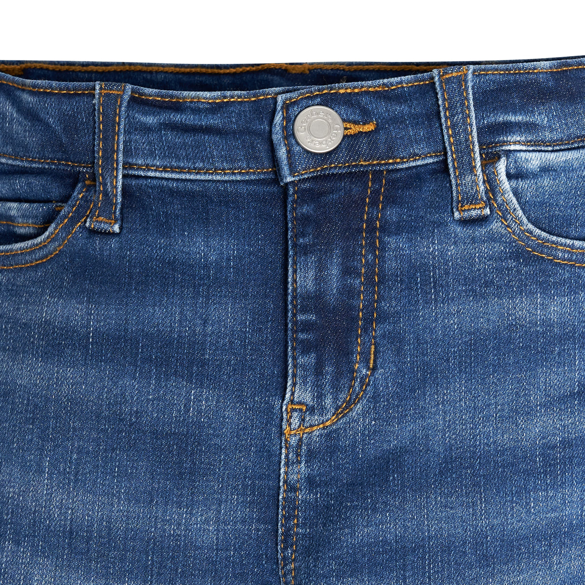 Infant and Toddler Neutral Blue Straight Fit Jeans, view 5