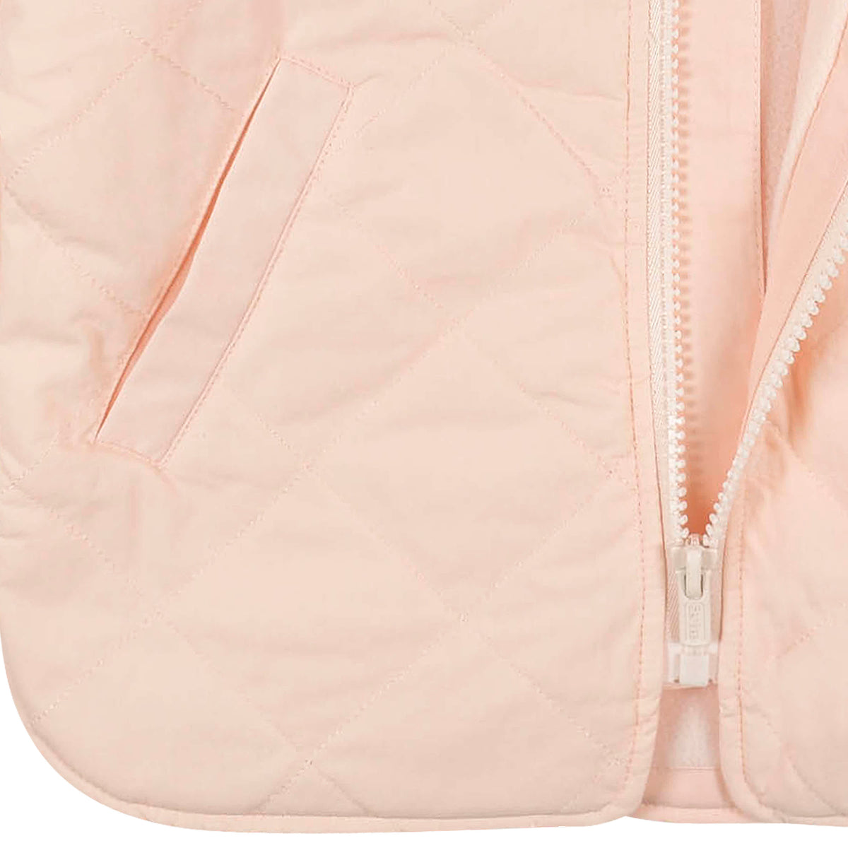 Infant & Toddler Girls Blush Pink Quilted Jacket, view 5