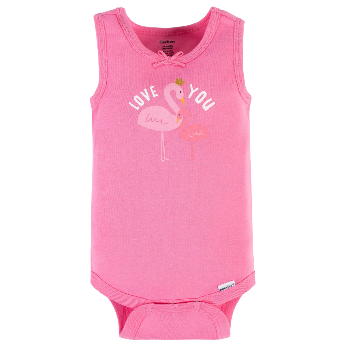4-Pack Baby Girls Summer Blossom Tank Onesies Bodysuits, view 2