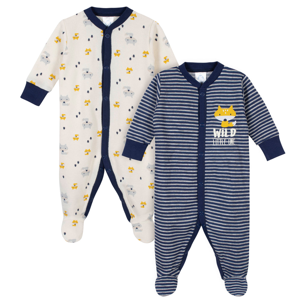 2-Pack Baby Boys Woodland Thermal Sleep N' Plays