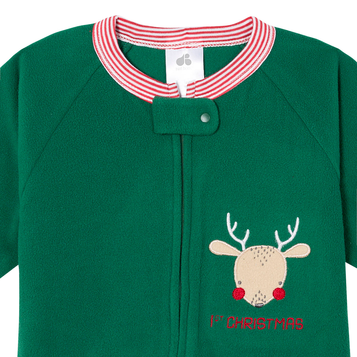 Baby Boys Reindeer Holiday Blanket Sleeper, view 3