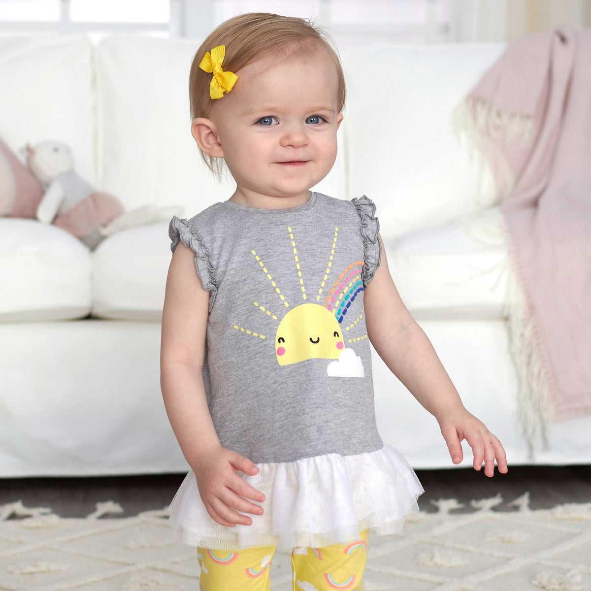 2-Piece Baby Girls Sunshine Tunic Set, view 3