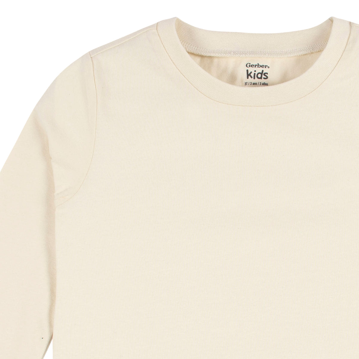 5-Pack Baby & Toddler Natural Premium Long Sleeve T-Shirts, view 3