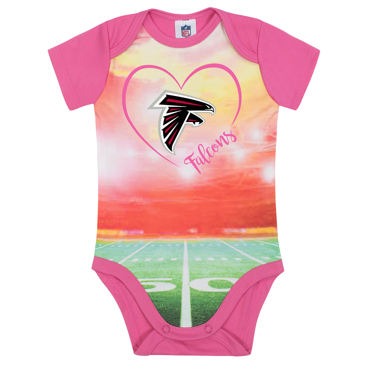 Atlanta Falcons Baby Girls Short Sleeve Bodysuit