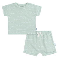 2-Piece Baby Boys Waves T-Shirt and Shorts