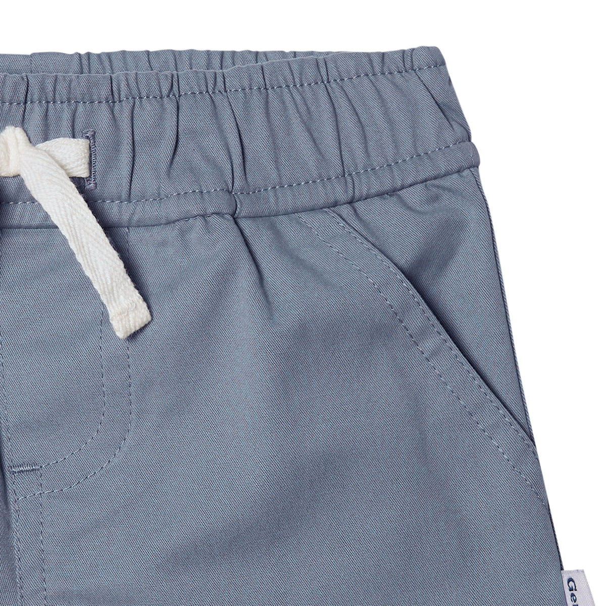 2-Pack Baby & Toddler Boys Grey and Blue Twill Shorts, view 3