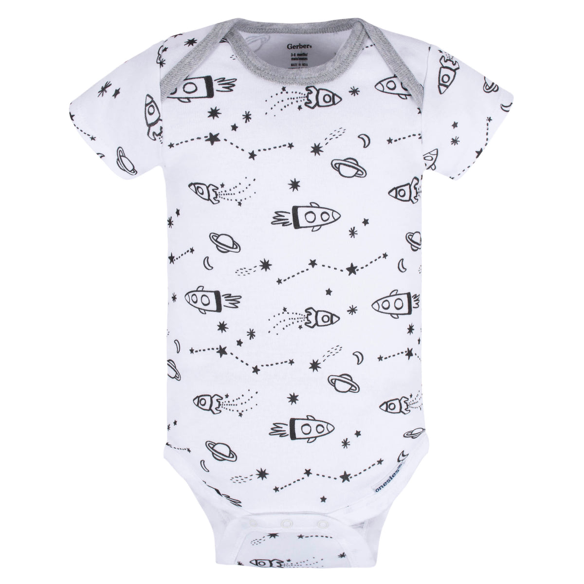 5-Pack Baby Boys Space Explorer Onesies Bodysuits, view 10