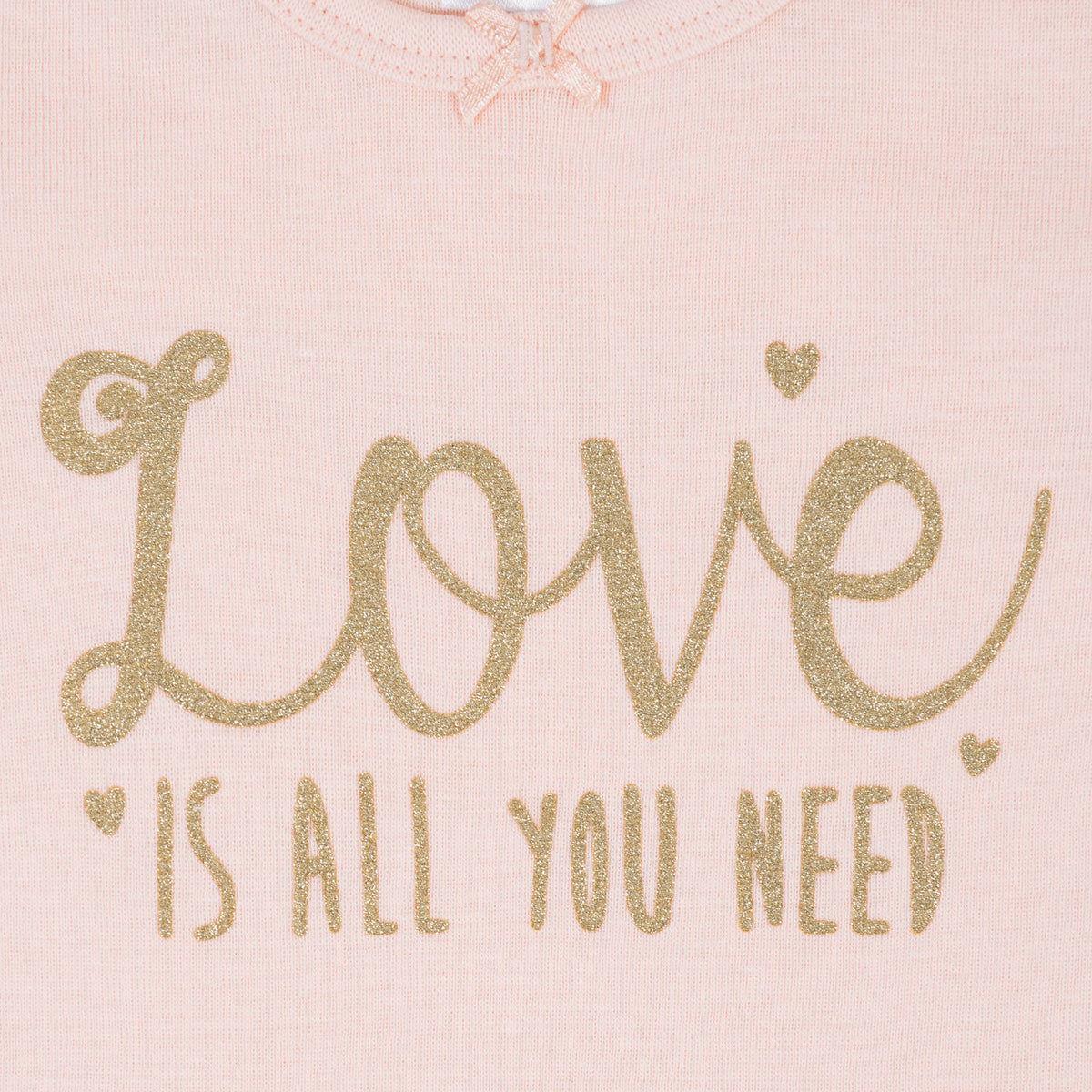 4-Piece Girls Love Snug Fit Cotton Pajamas, view 3