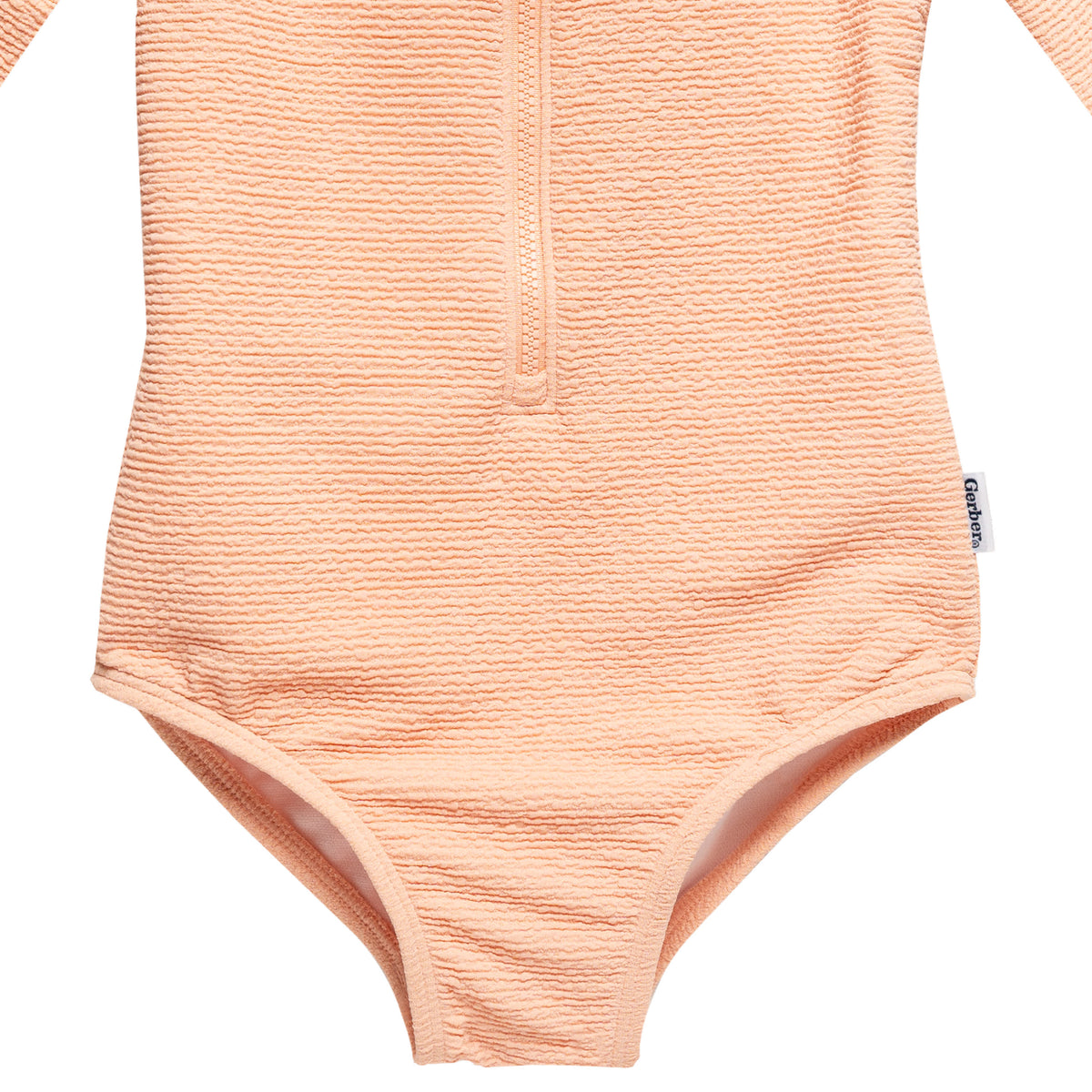 Toddler Girls Peach Rashguard, view 9