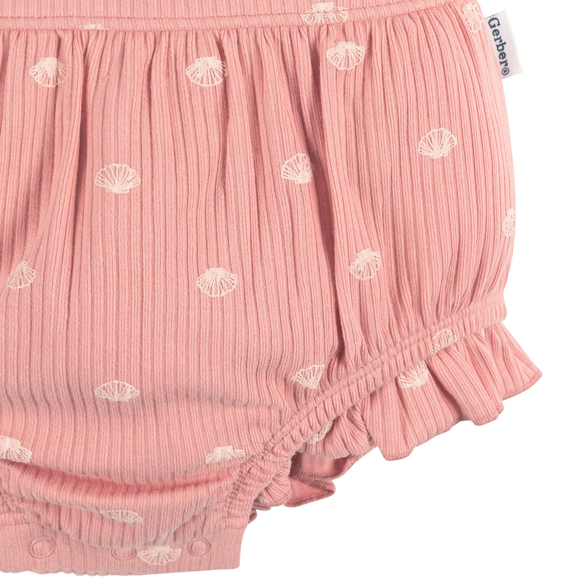 Baby Girls Seashell Sunsuit Romper, view 3