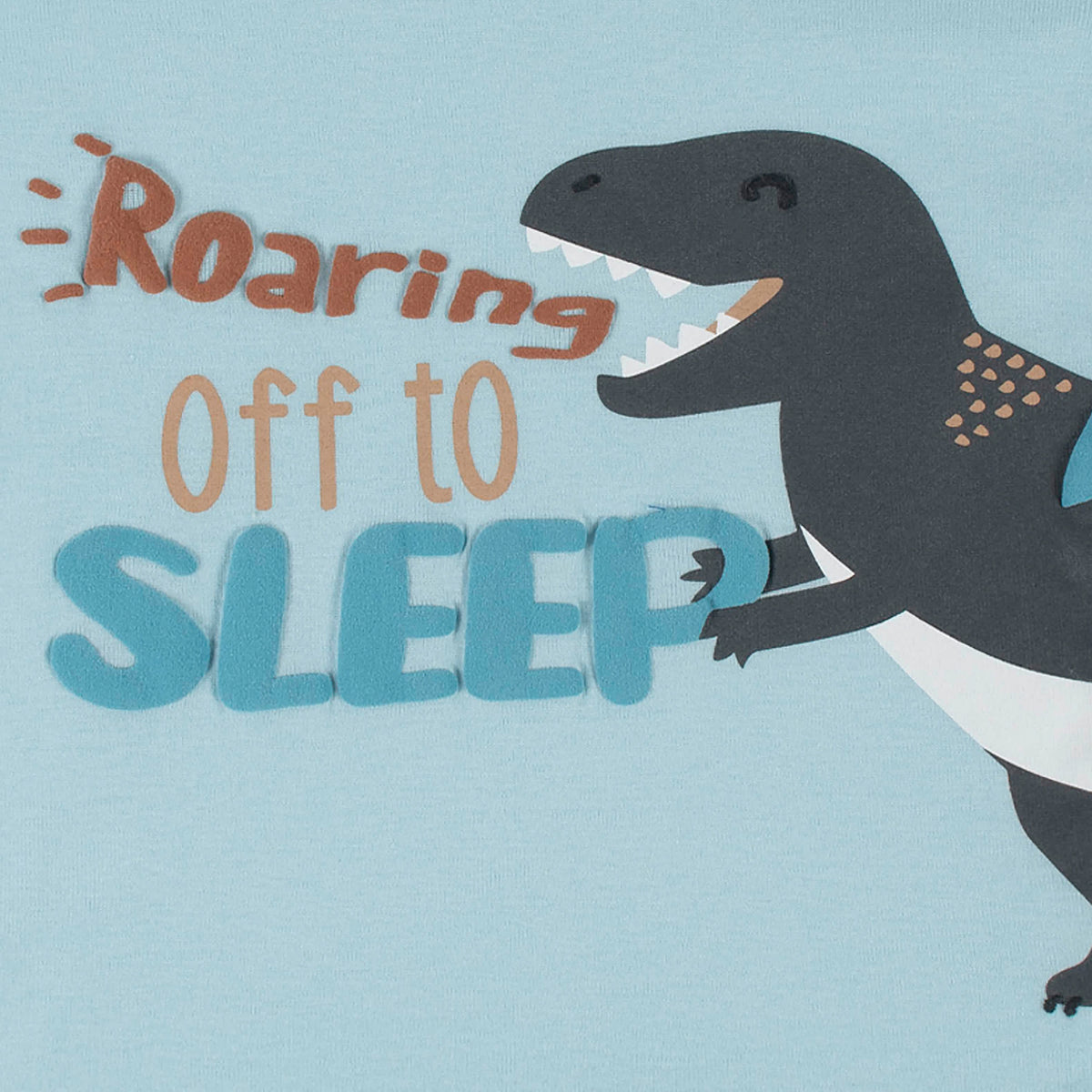 4-Piece Infant & Toddler Boys Dino Blues Snug Fit Cotton Pajamas, view 6