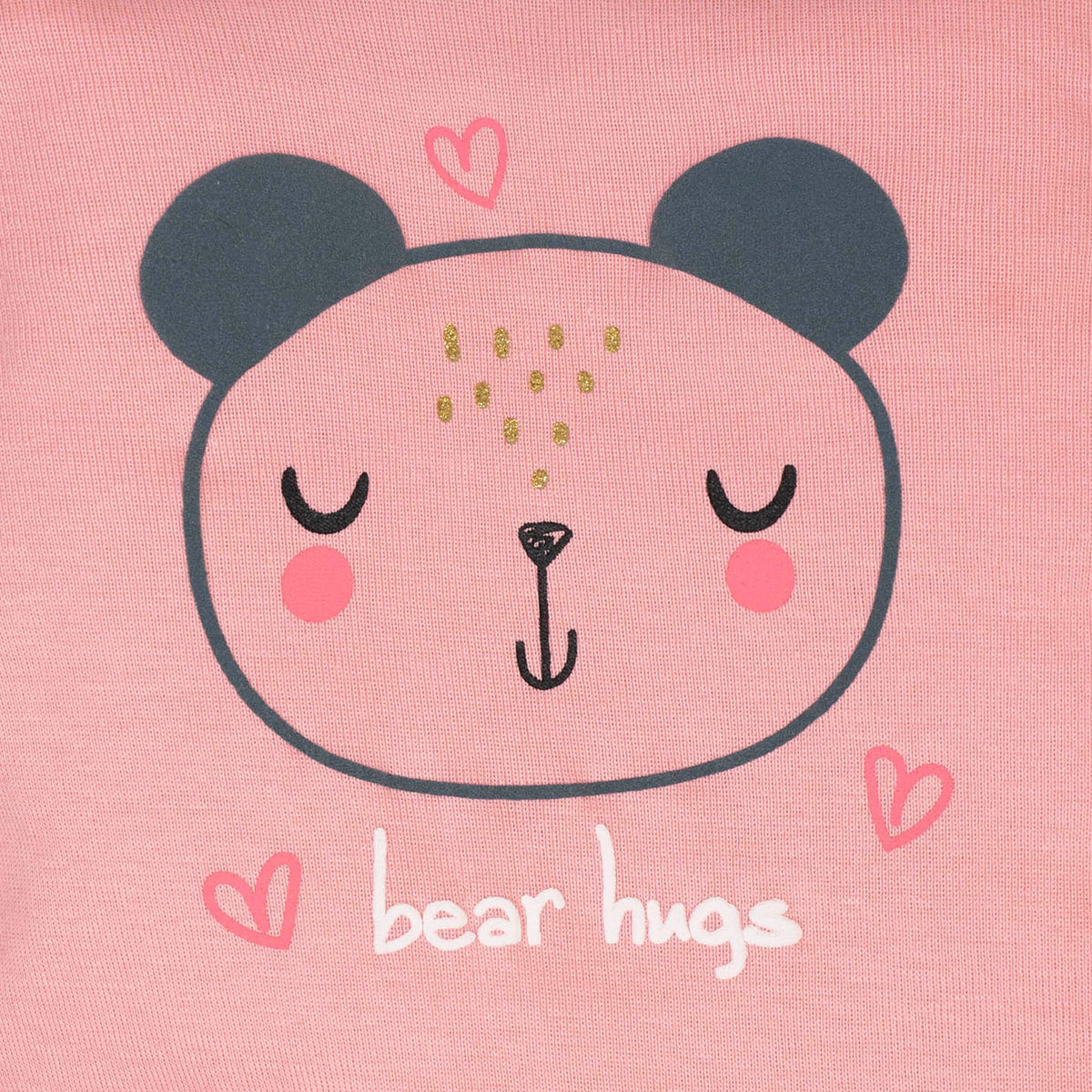 4-Pack Baby Girls Bear Gowns, view 3