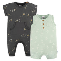2-Pack Baby Boys Nautical Romper