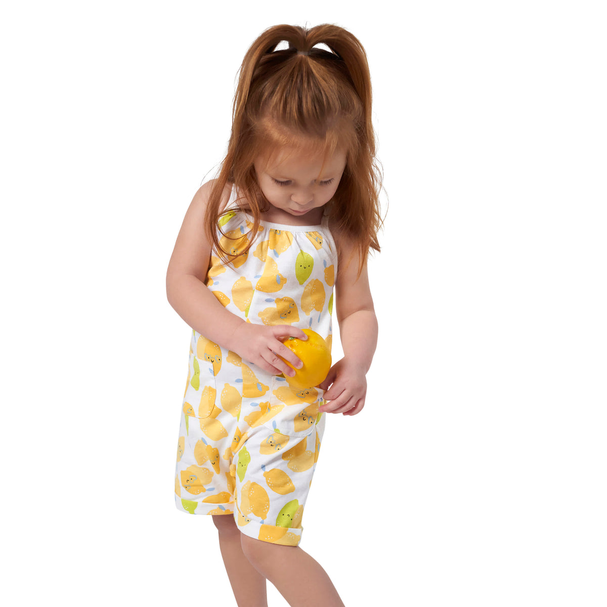 3-Pack Baby Girls Lemons Rompers, view 7