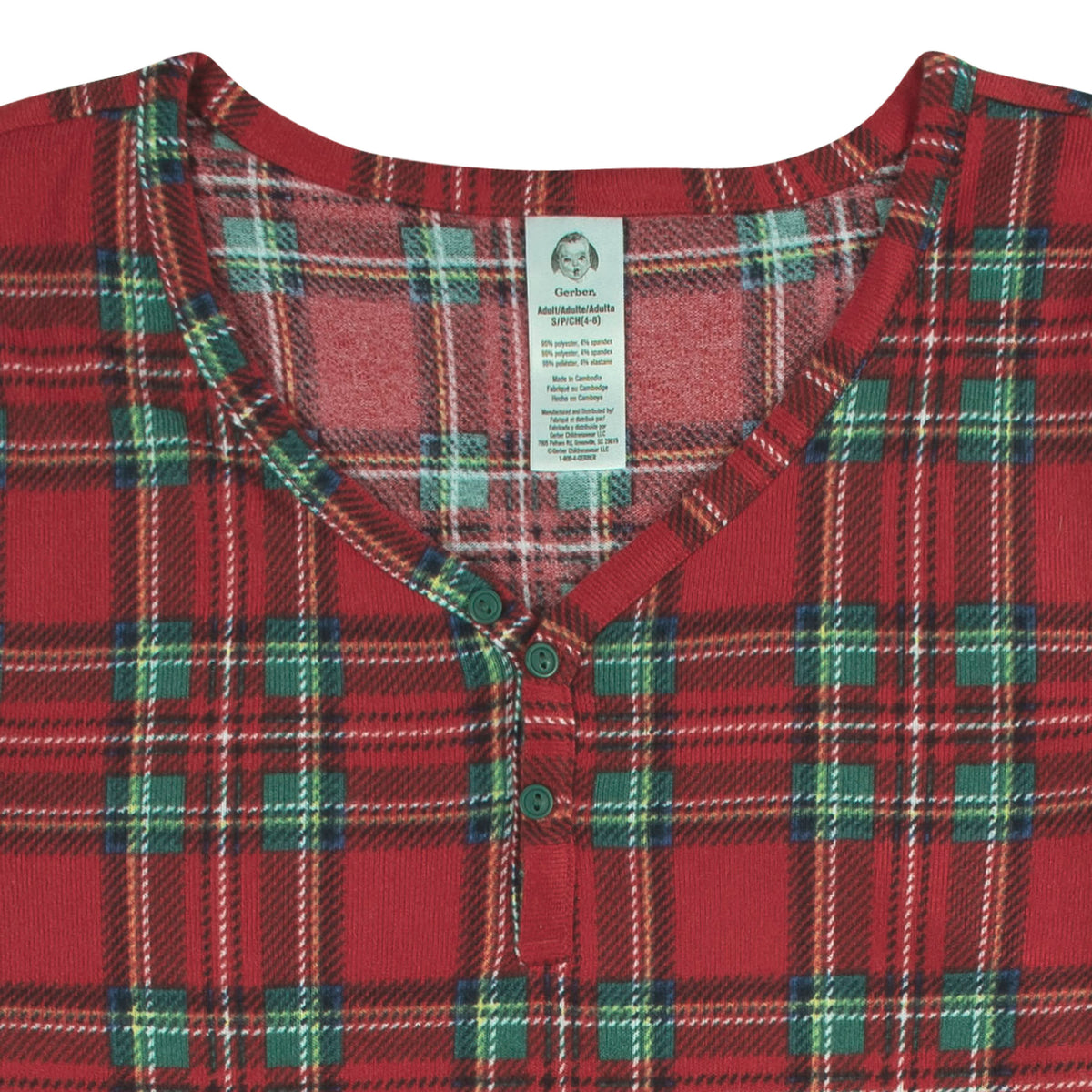 2-Piece Women's Stewart Plaid Pajama Set, view 4