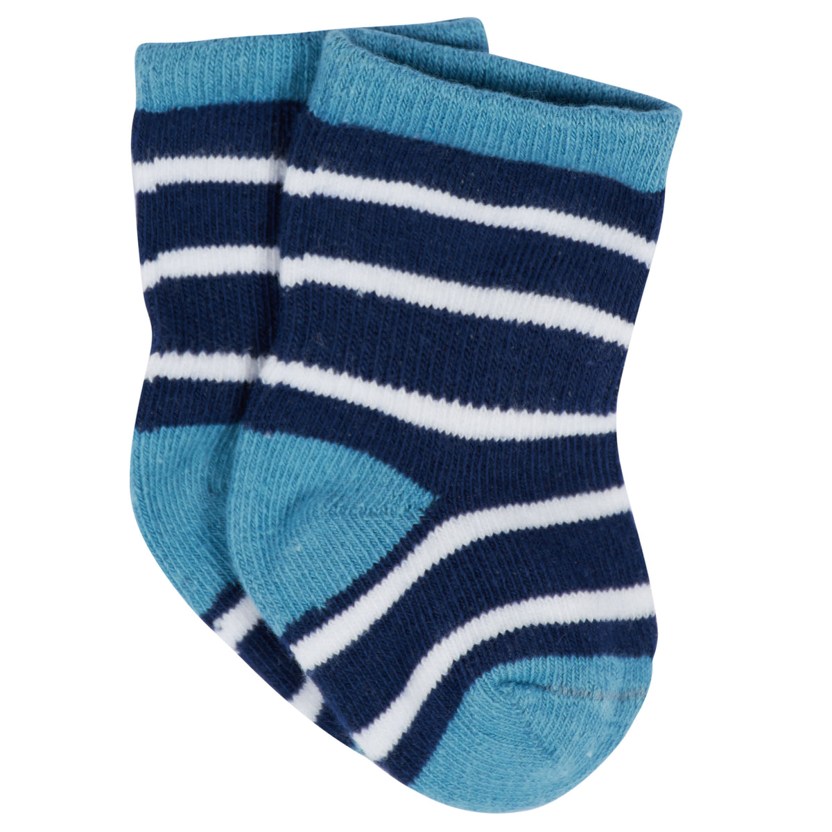 12-Pack Baby & Toddler Boys Construction Zone Jersey Crew Wiggle Proof Socks, view 12