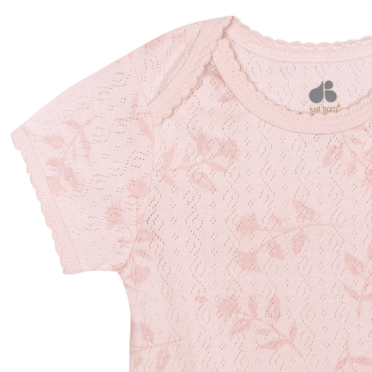 3-Pack Baby Girls Vintage Floral Short Sleeve Bodysuits, view 7