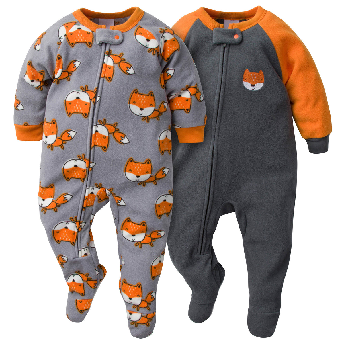 2-Pack Baby Boys Fox Blanket Sleepers