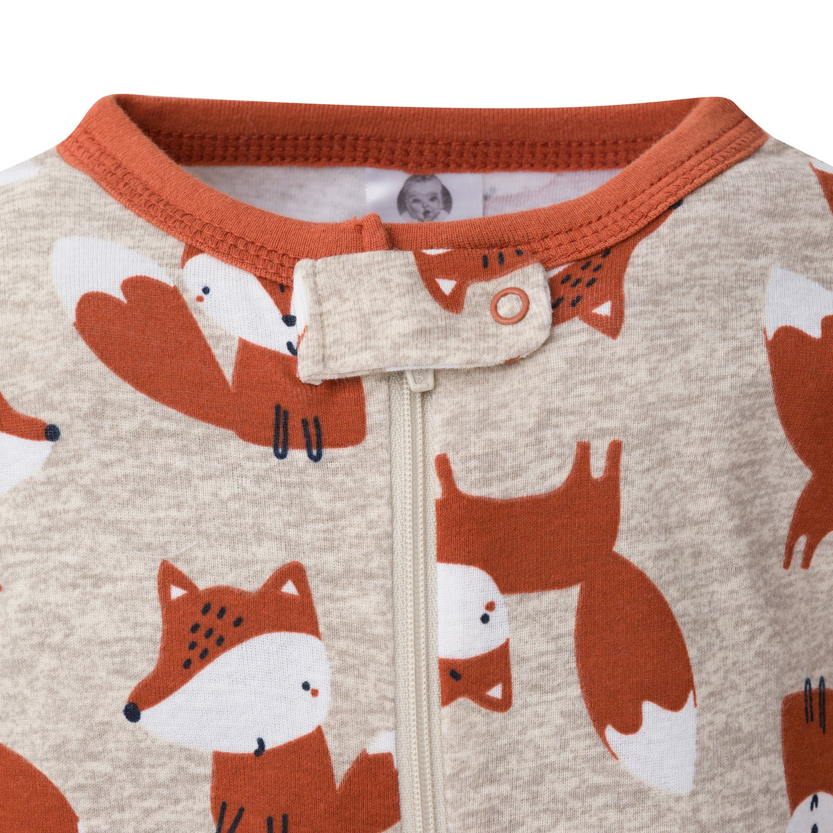 2-Pack Boys Fox Snug Fit Footed Cotton Pajamas, view 2