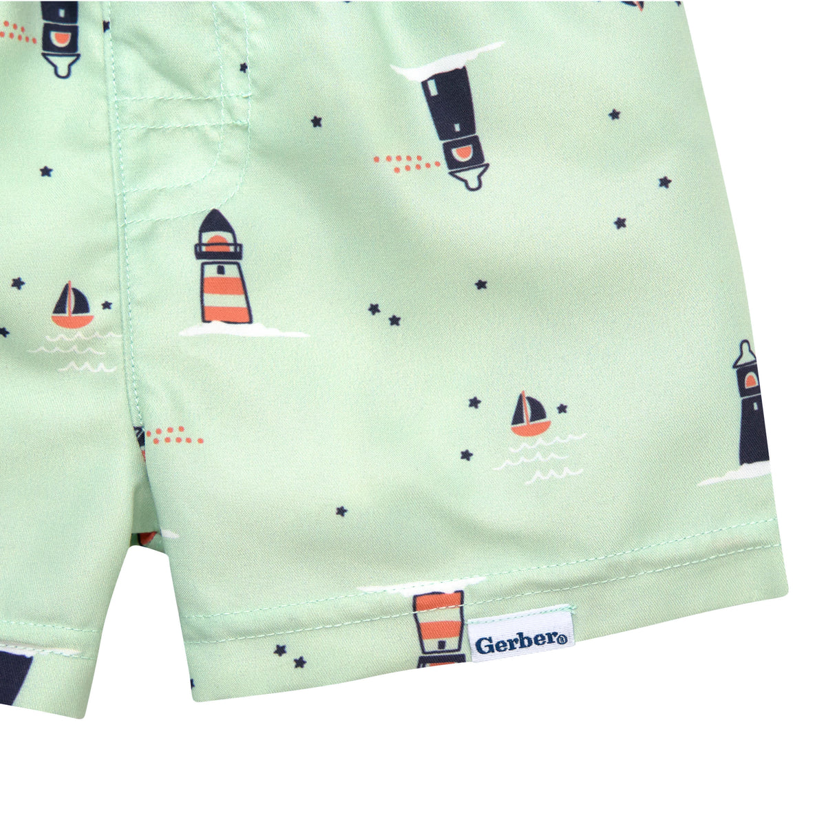 2-Piece Baby & Toddler Boys Sailboat Rashguard Set, view 11