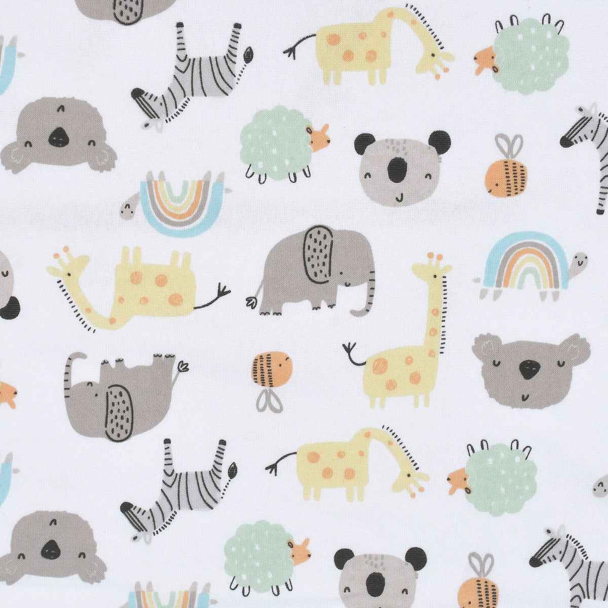 4-Pack Baby Neutral Little Animals Hooded Towel and Washcloths, view 7