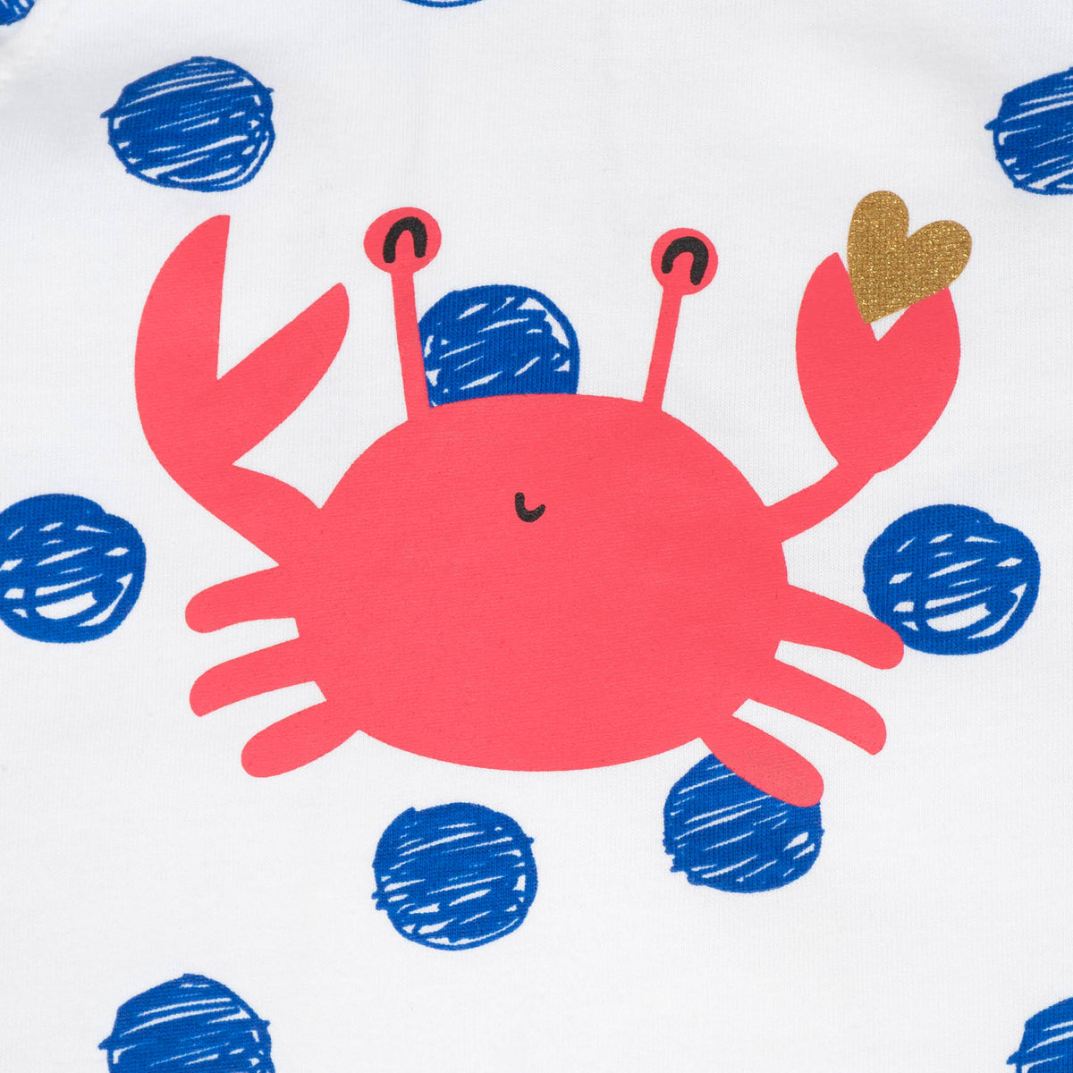 2-Pack Baby and Toddler Girls Crab Rompers, view 6